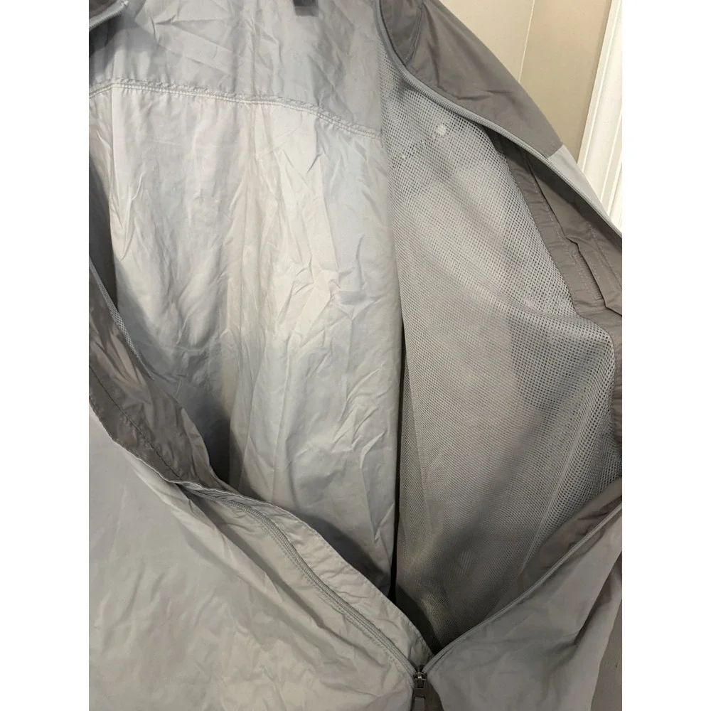 Columbia Windbreaker With Hood Full Zip Two Gray Colors, Size 5XT
